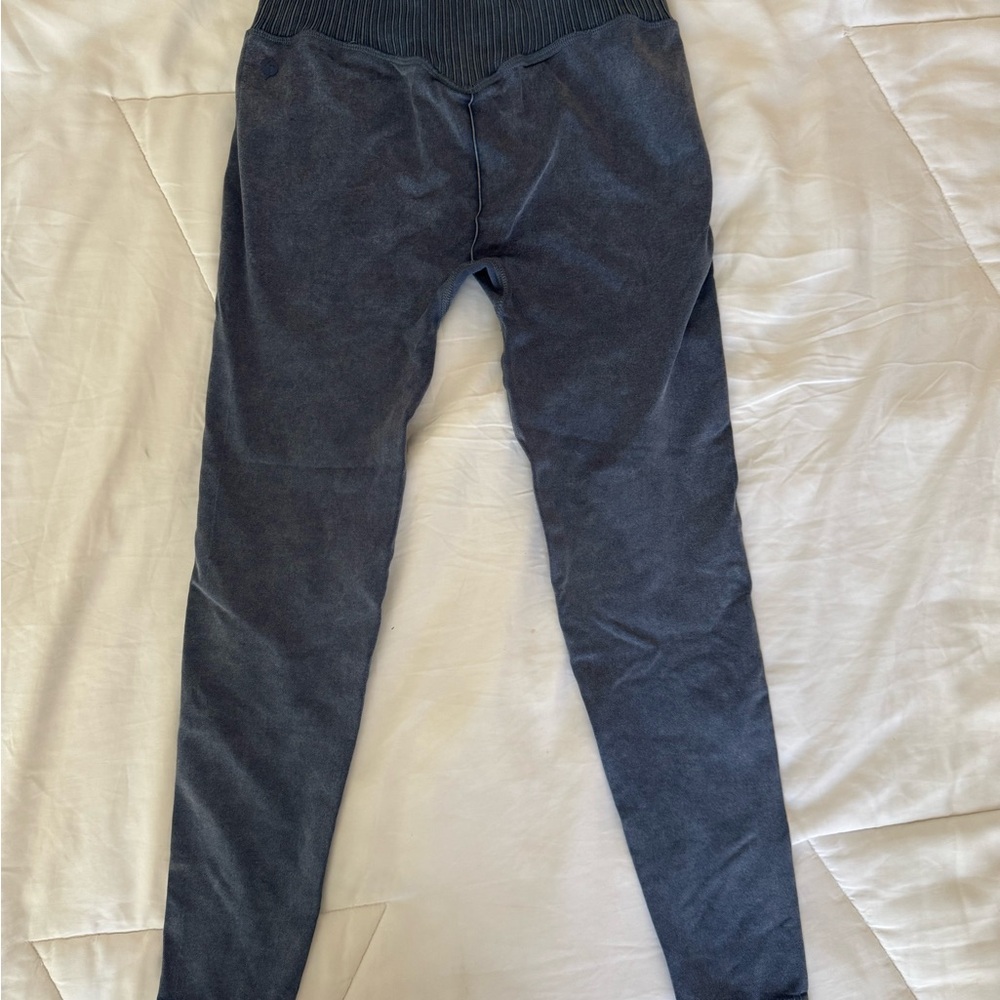 POPFLEX Blue Ribbed Crop Top - Picture 8 of 9